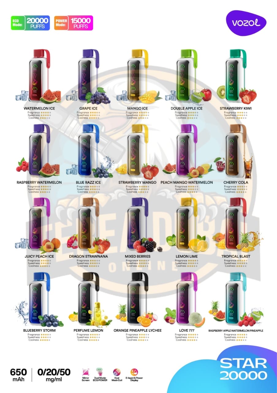 Vozol 20000 Tropical Blast Vozol Star 20000 Puffs Disposable Vape in Dubai Terea dubai online Vozol Vozol 20000 Tropical Blast Vozol Star 20000 Puffs Disposable Vape in Dubai Terea dubai online Vozol