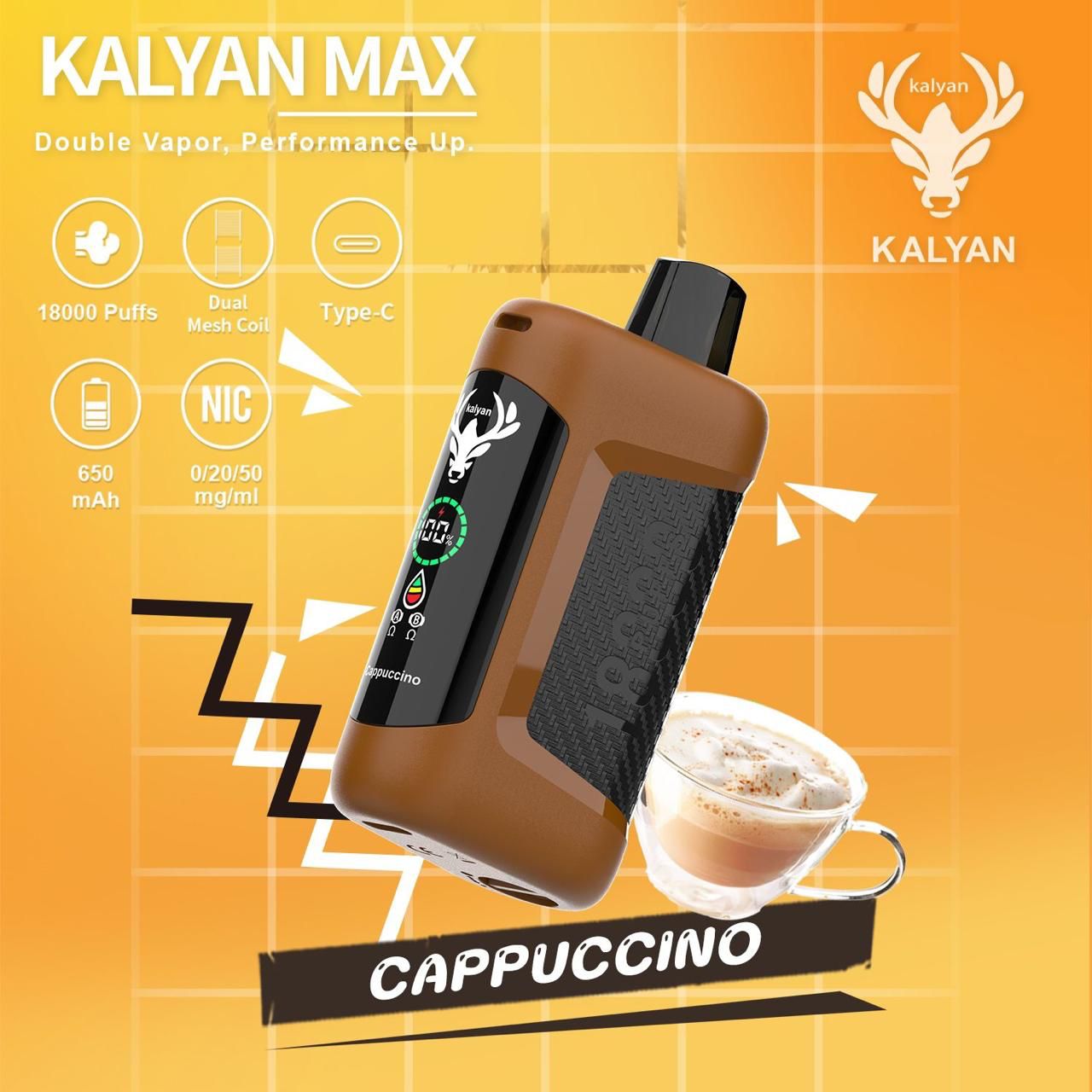Kalyan Max 18000 Puffs Rechargeable Disposable Vape In UAE