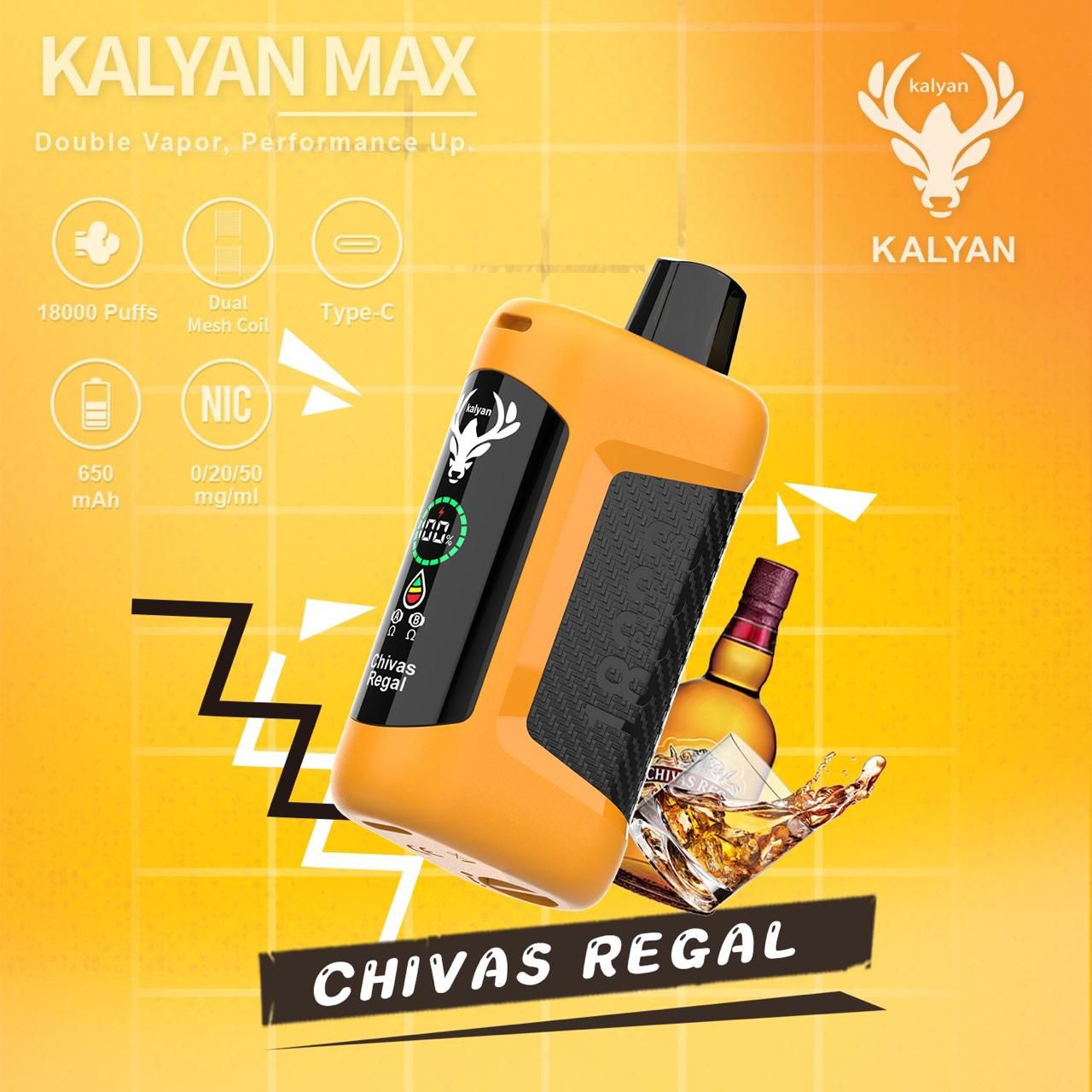 Kalyan Max 18000 Puffs Rechargeable Disposable Vape In UAE