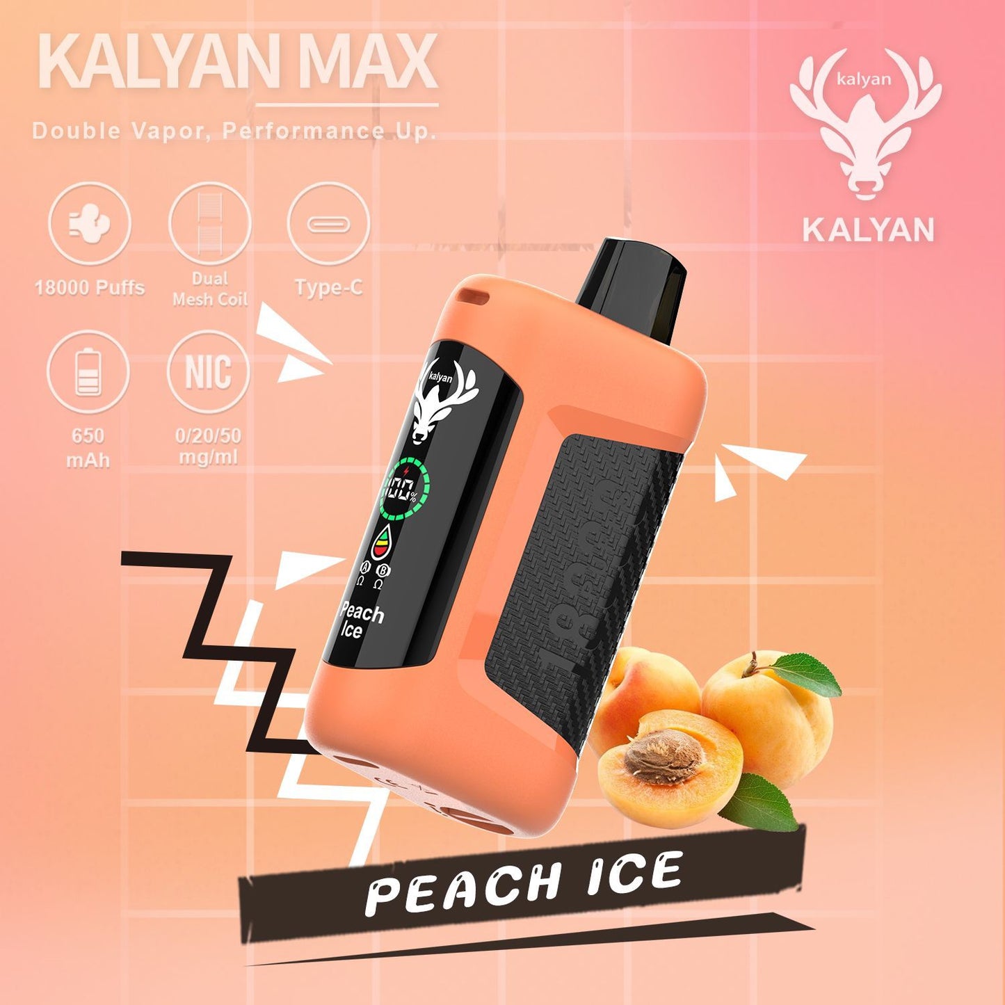 Kalyan Max 18000 Puffs Rechargeable Disposable Vape In UAE