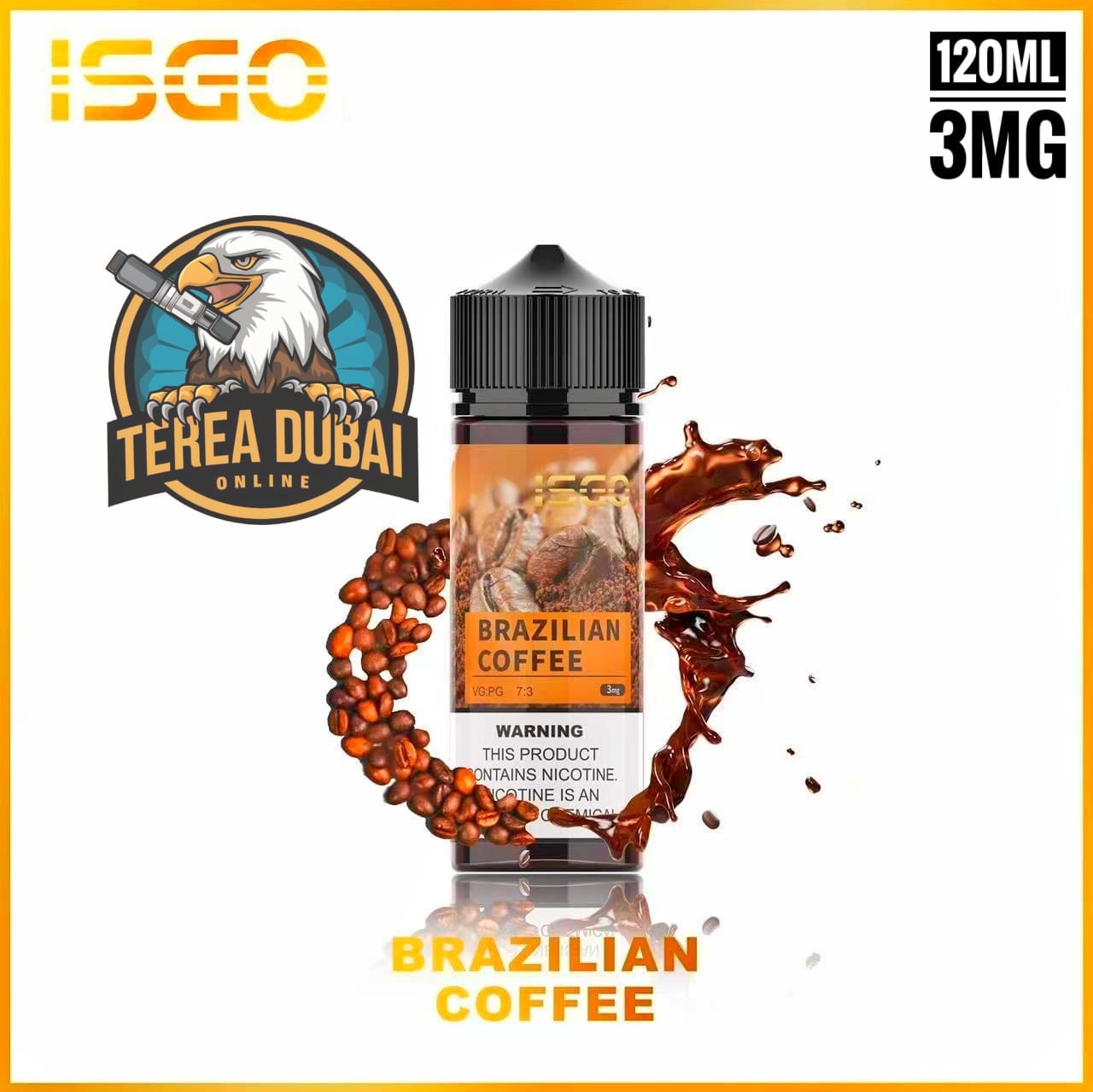 ISGO 120ML E LIQUID 3MG ALL FLAVORS IN UAE