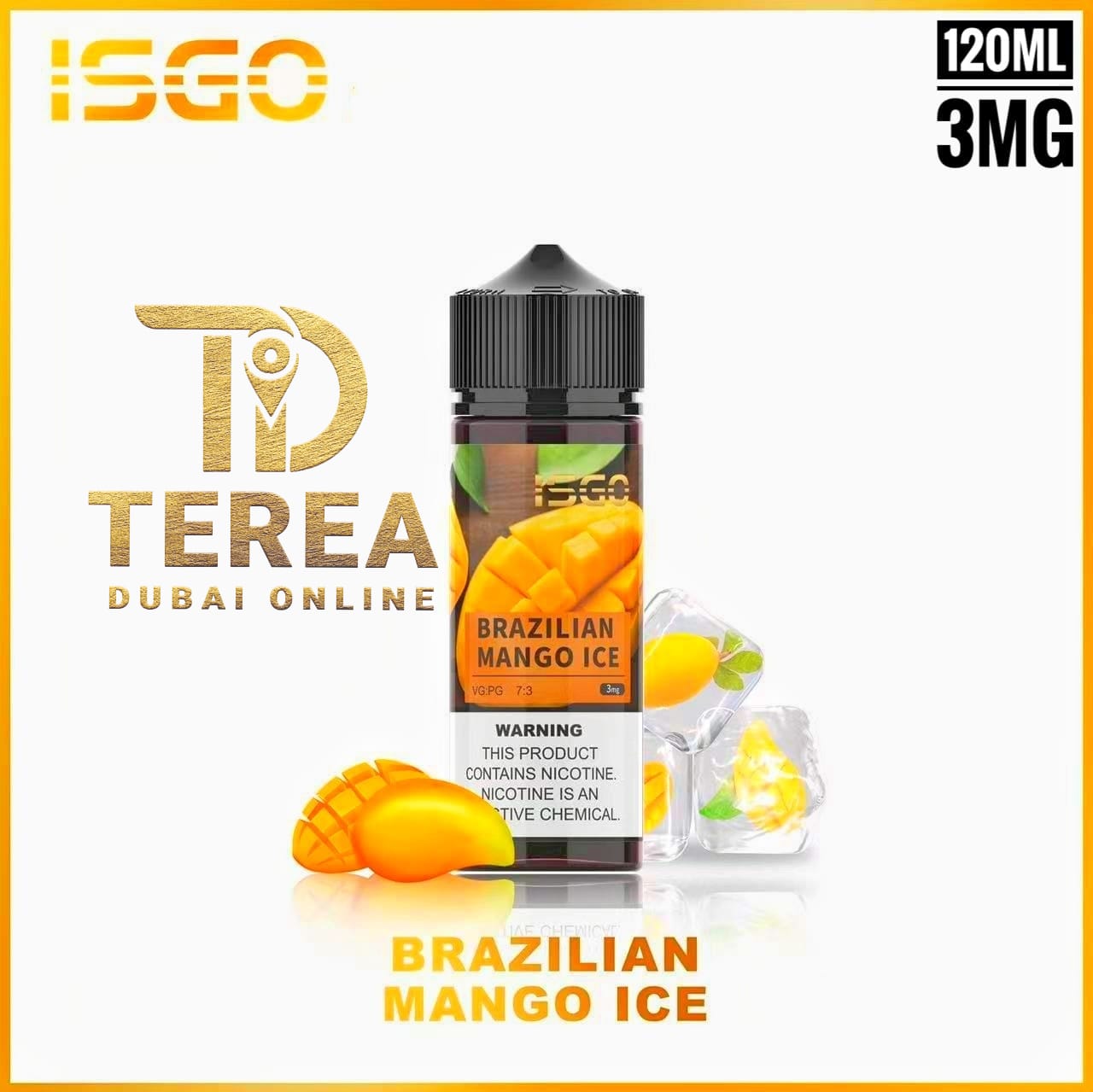 ISGO 120ML E LIQUID 3MG ALL FLAVORS IN UAE