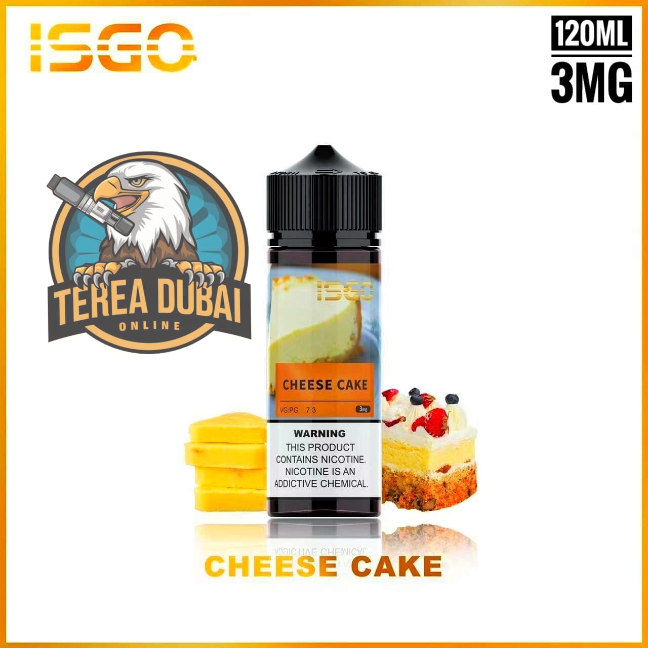 ISGO 120ML E LIQUID 3MG ALL FLAVORS IN UAE