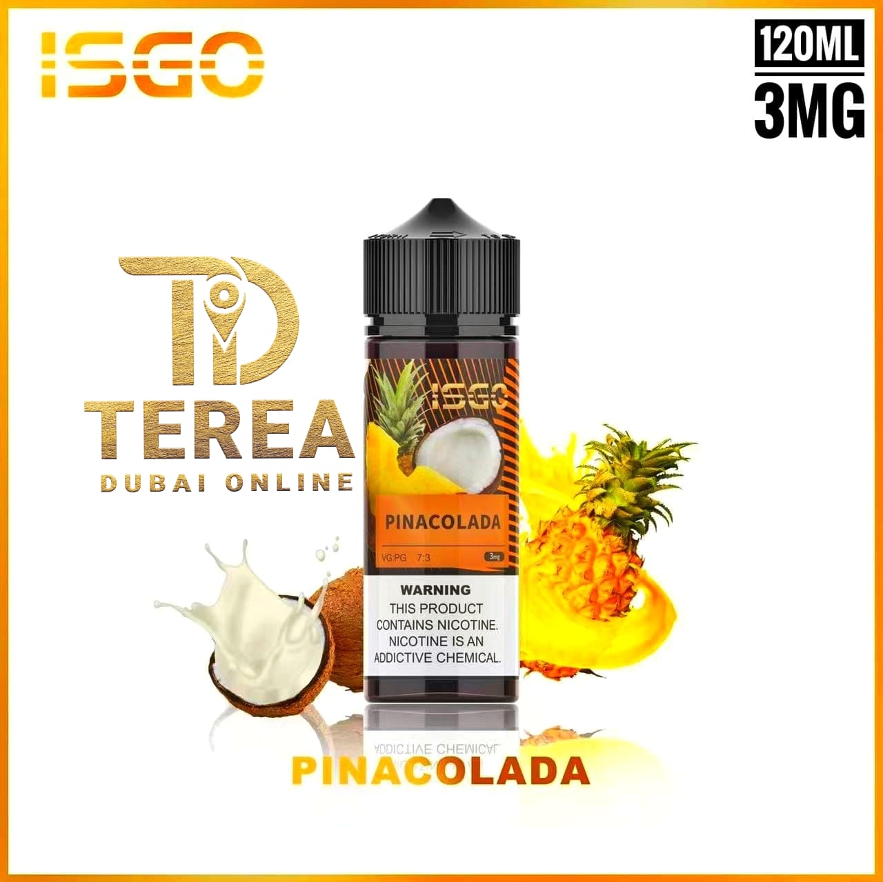 ISGO 120ML E LIQUID 3MG ALL FLAVORS IN UAE