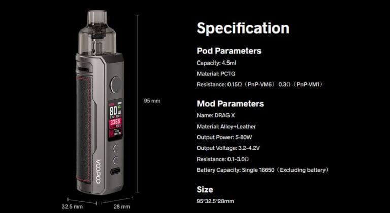 VOOPOO DRAG X Vape Device in UAE | Best Vaping Kit