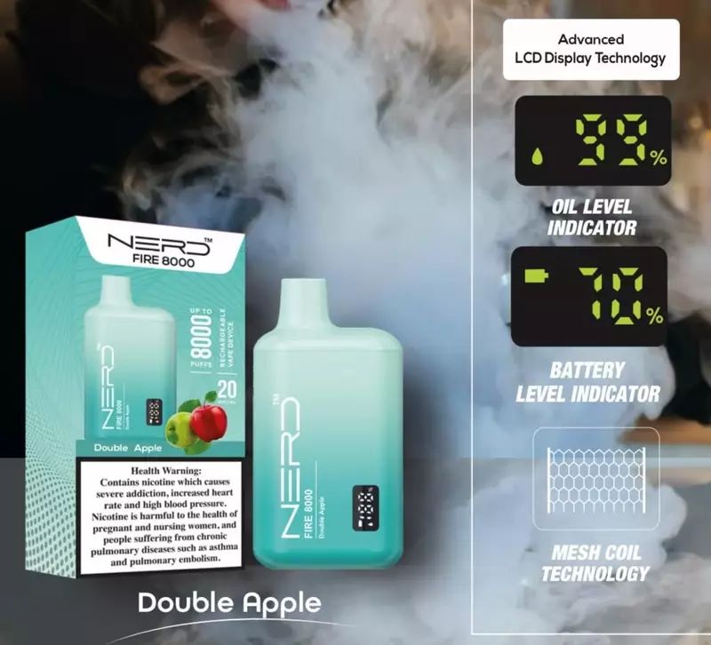 Nerd Fire Disposable Vape 8000 Puffs in Dubai, UAE
