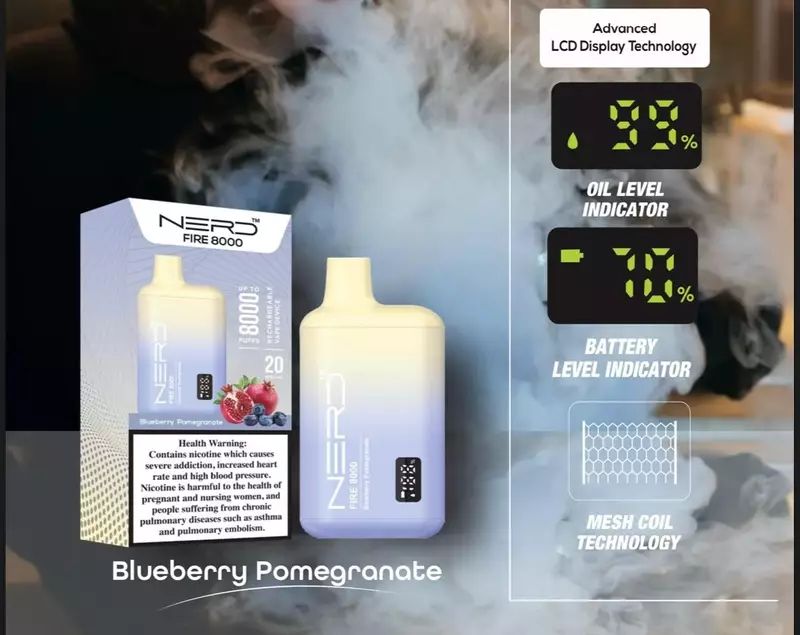 Nerd Fire Disposable Vape 8000 Puffs in Dubai, UAE