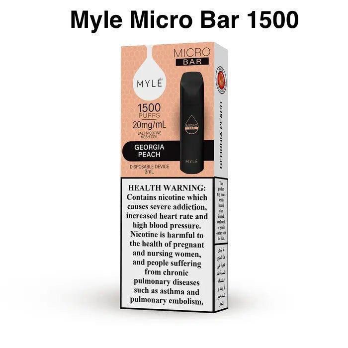 MYLE MICRO BAR 1500 PUFFS DISPOSABLE VAPE IN DUBAI
