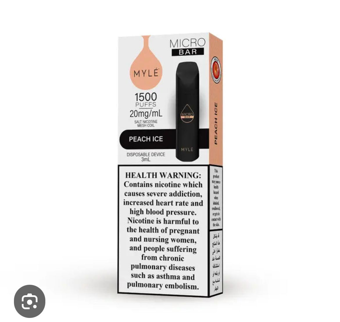 MYLE MICRO BAR 1500 PUFFS DISPOSABLE VAPE IN DUBAI