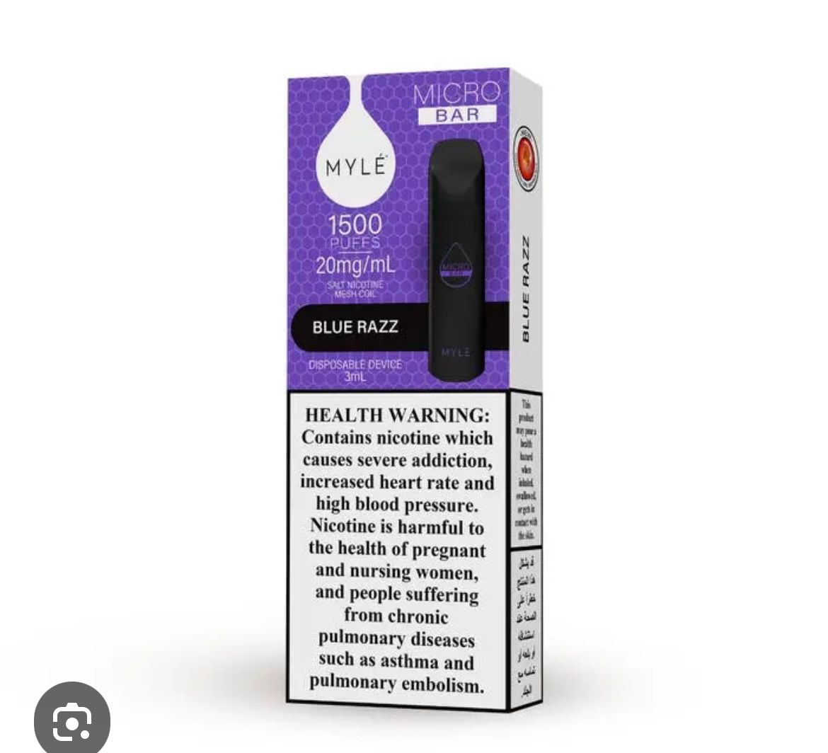 MYLE MICRO BAR 1500 PUFFS DISPOSABLE VAPE IN DUBAI