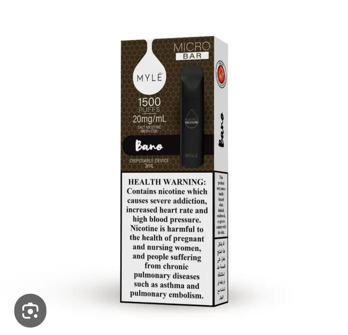 MYLE MICRO BAR 1500 PUFFS DISPOSABLE VAPE IN DUBAI