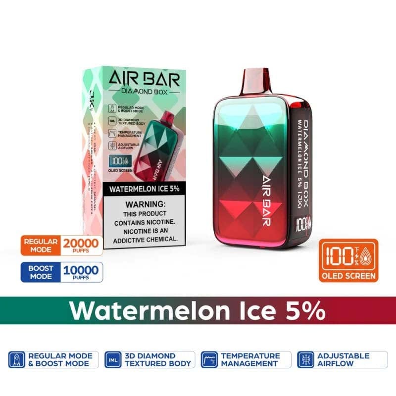 AIR BAR DIAMOND BOX 20000 PUFFS DISPOSABLE VAPE RECHARGEABLE