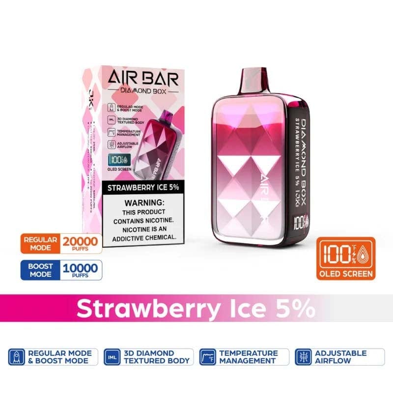 AIR BAR DIAMOND BOX 20000 PUFFS DISPOSABLE VAPE RECHARGEABLE