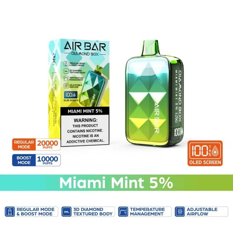 AIR BAR DIAMOND BOX 20000 PUFFS DISPOSABLE VAPE RECHARGEABLE