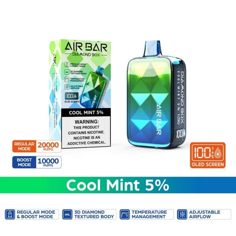 AIR BAR DIAMOND BOX 20000 PUFFS DISPOSABLE VAPE RECHARGEABLE