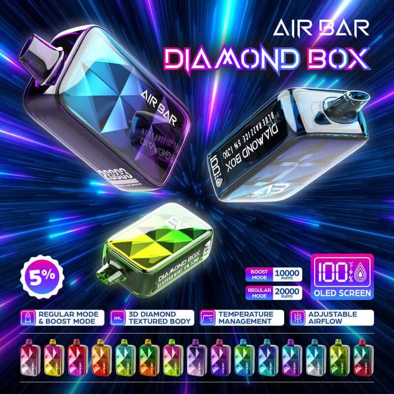 AIR BAR DIAMOND BOX 20000 PUFFS DISPOSABLE VAPE RECHARGEABLE