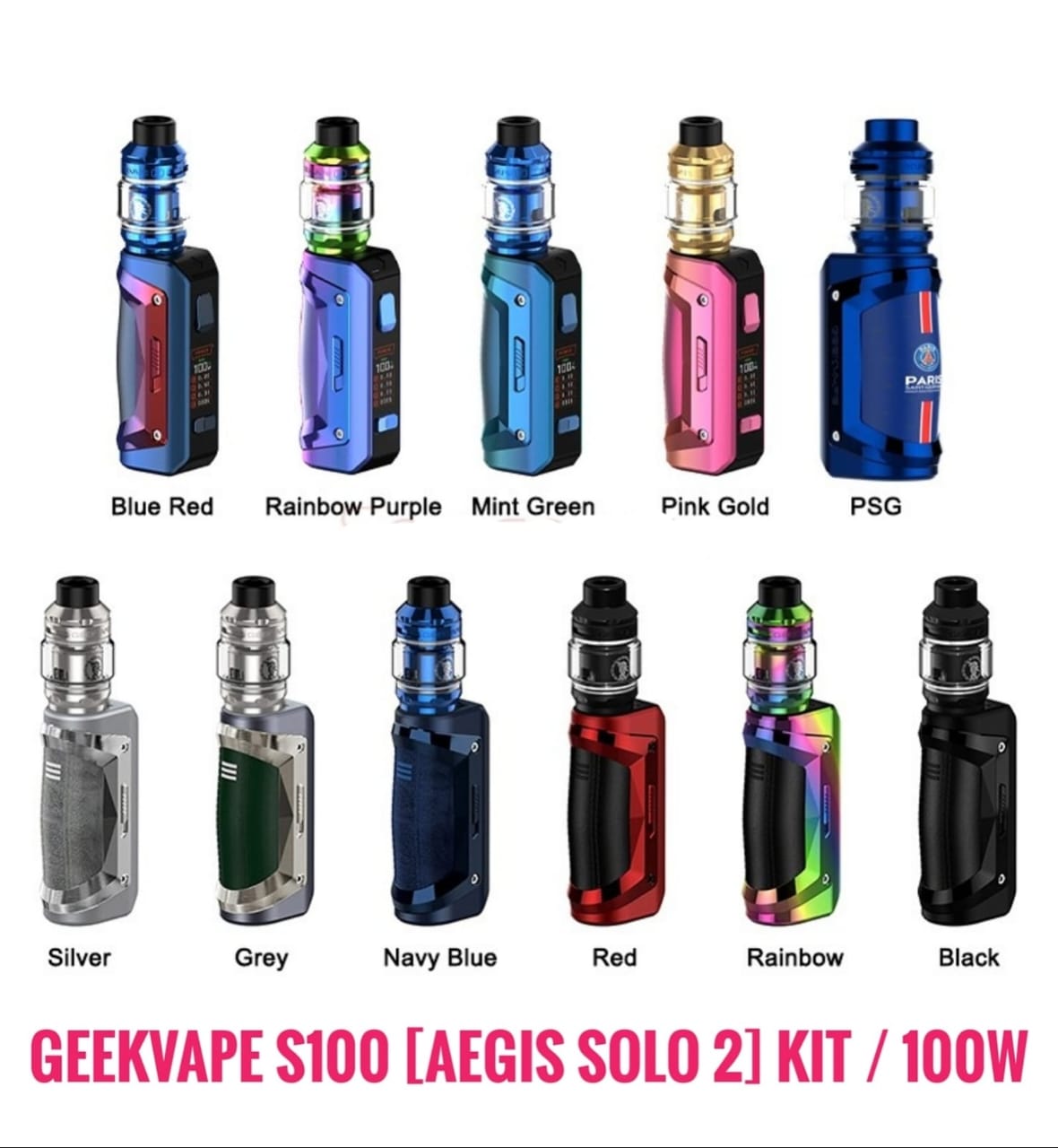 Geek Vape S100 Aegis Solo 2 Kit - 100W Vape Mod Dubai Terea dubai online Geek Vape S100 Aegis Solo 2 Kit - 100W Vape Mod Dubai Terea dubai online