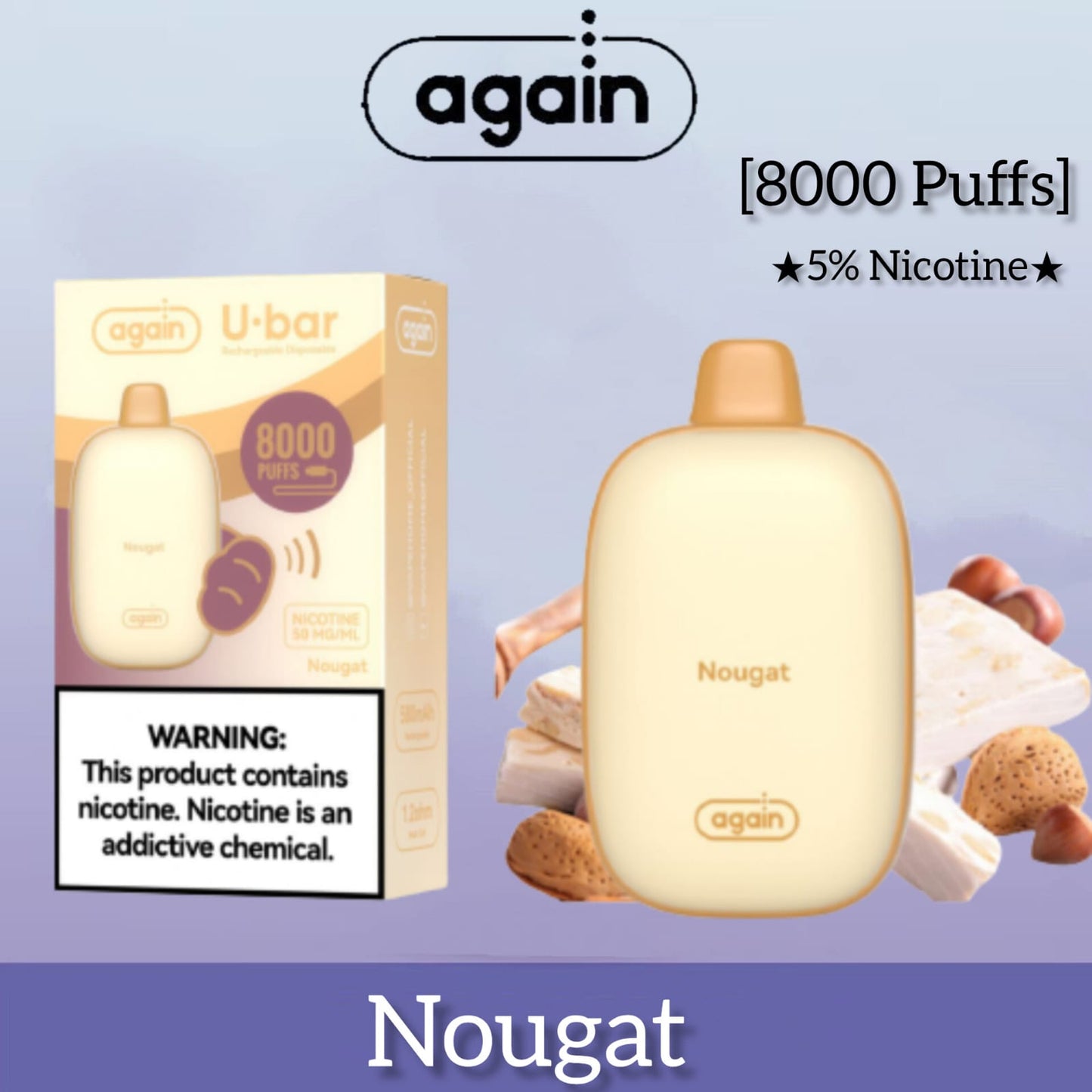 AGAIN U-BAR 8000 PUFFS DISPOSABLE VAPE IN DUBAI