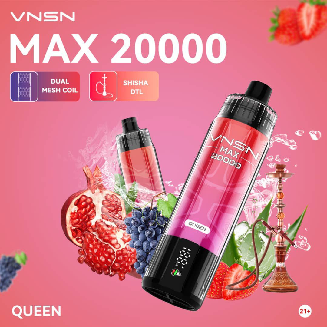 VNSN MAX 20000 Puffs Rechargeable Disposable Vape in Dubai