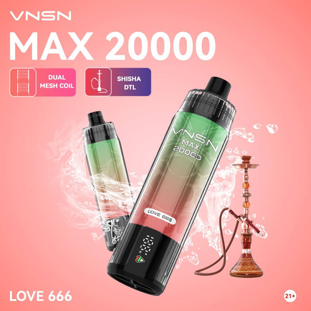 VNSN MAX 20000 Puffs Rechargeable Disposable Vape in Dubai