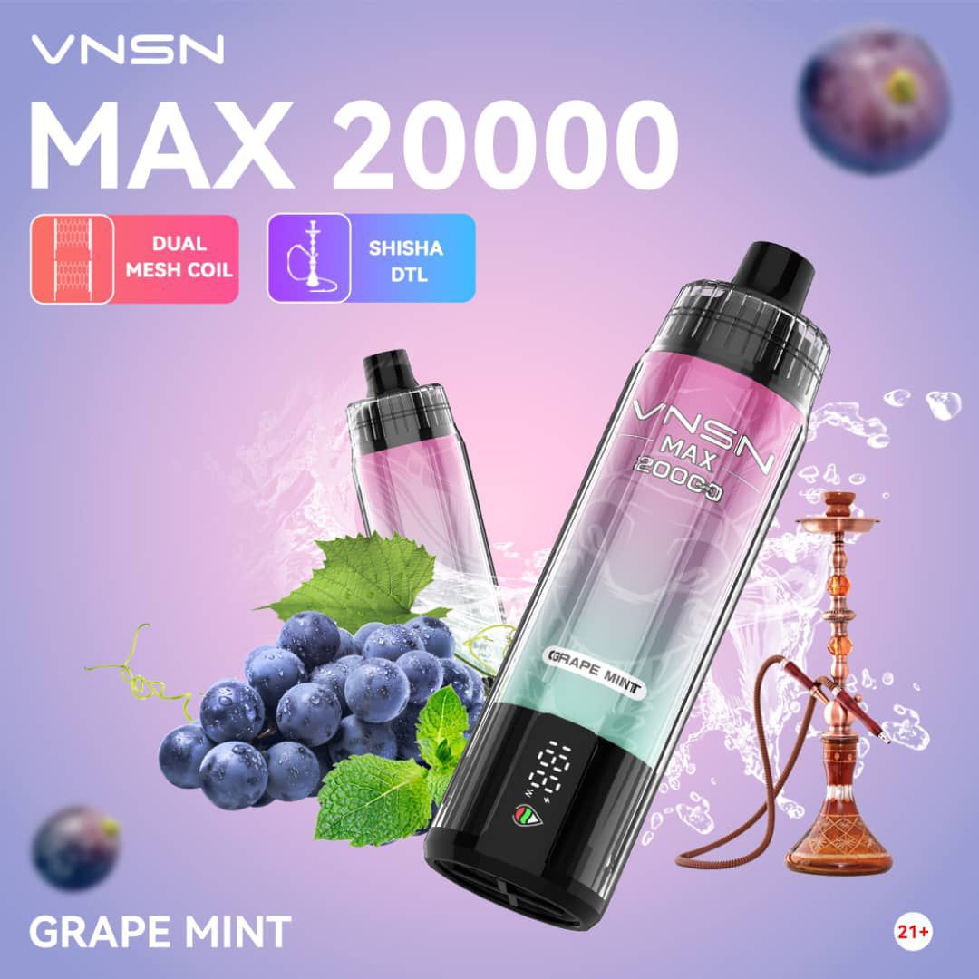 VNSN MAX 20000 Puffs Rechargeable Disposable Vape in Dubai