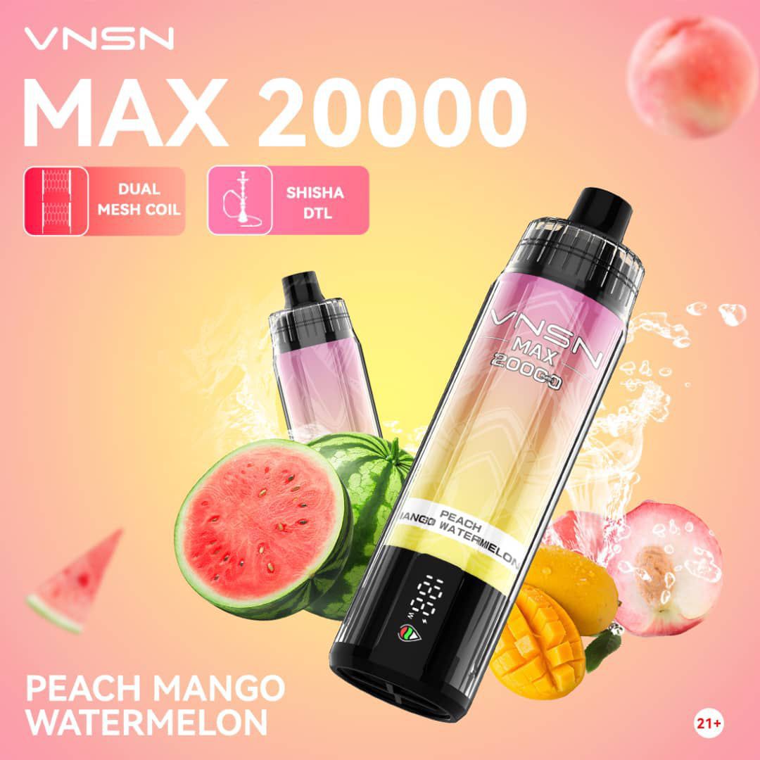 VNSN MAX 20000 Puffs Rechargeable Disposable Vape in Dubai