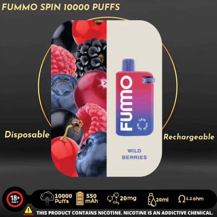 Fummo Spin 10000 Puffs Disposable Vape In Dubai