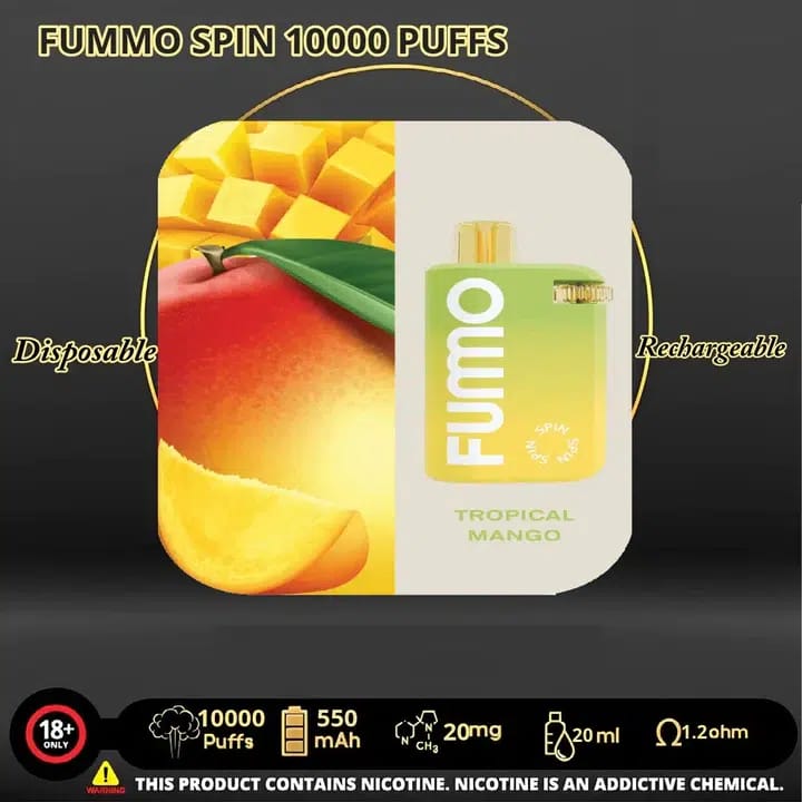 Fummo Spin 10000 Puffs Disposable Vape In Dubai