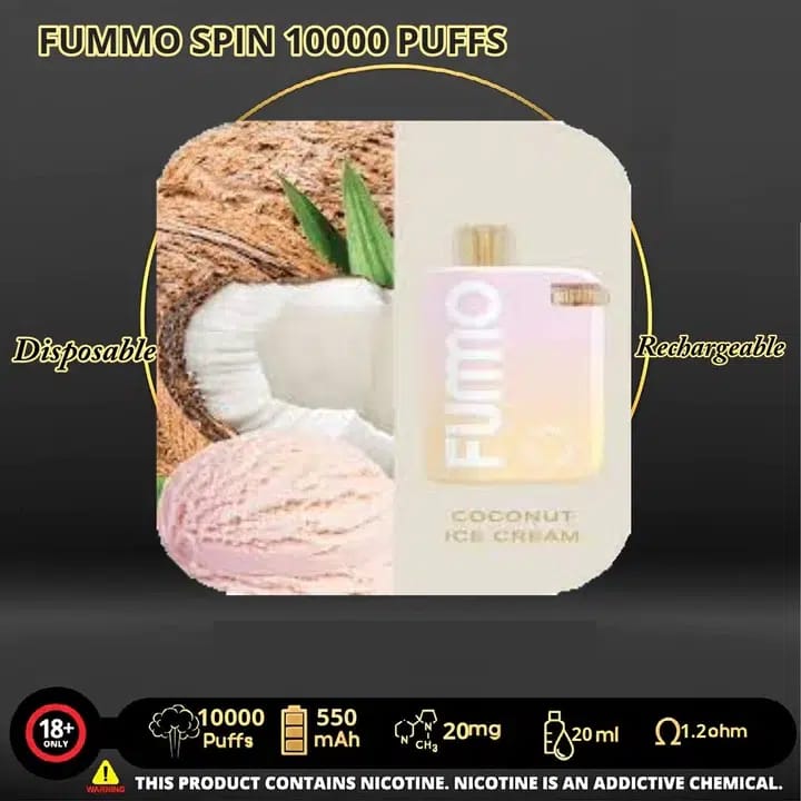 Fummo Spin 10000 Puffs Disposable Vape In Dubai
