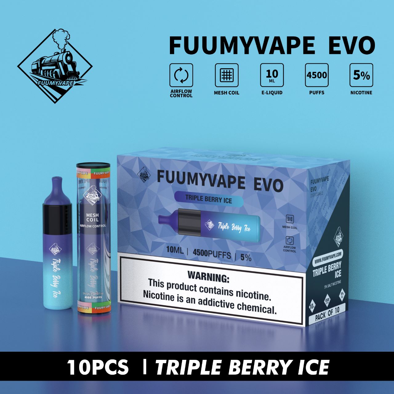 FUUMYVAPE EVO DISPOSABLE VAPE 4500 PUFFS IN DUBAI