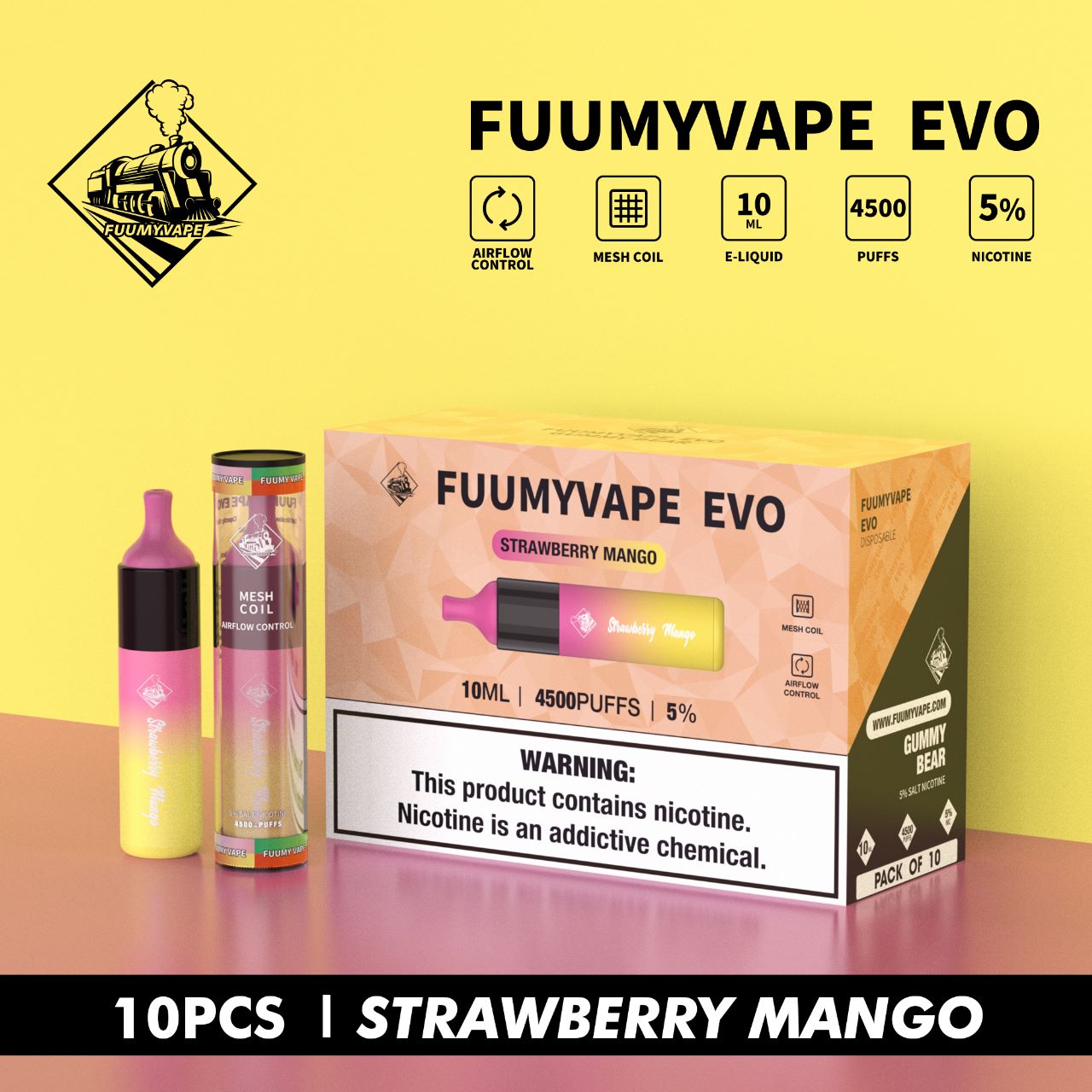 FUUMYVAPE EVO DISPOSABLE VAPE 4500 PUFFS IN DUBAI