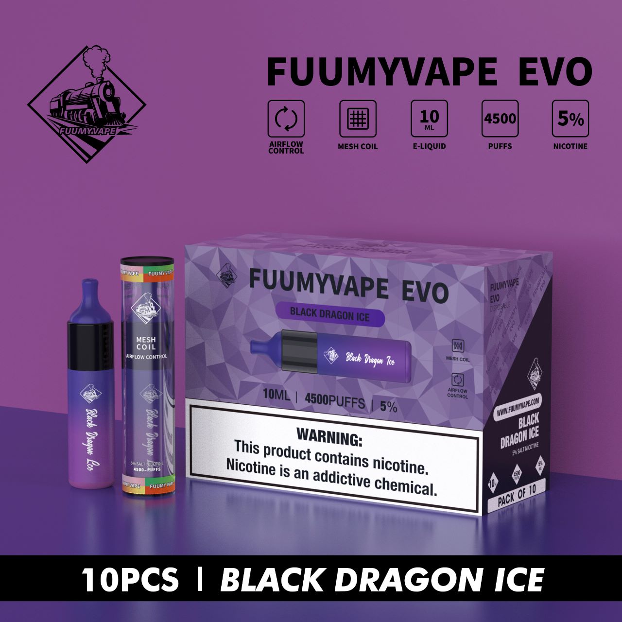 FUUMYVAPE EVO DISPOSABLE VAPE 4500 PUFFS IN DUBAI