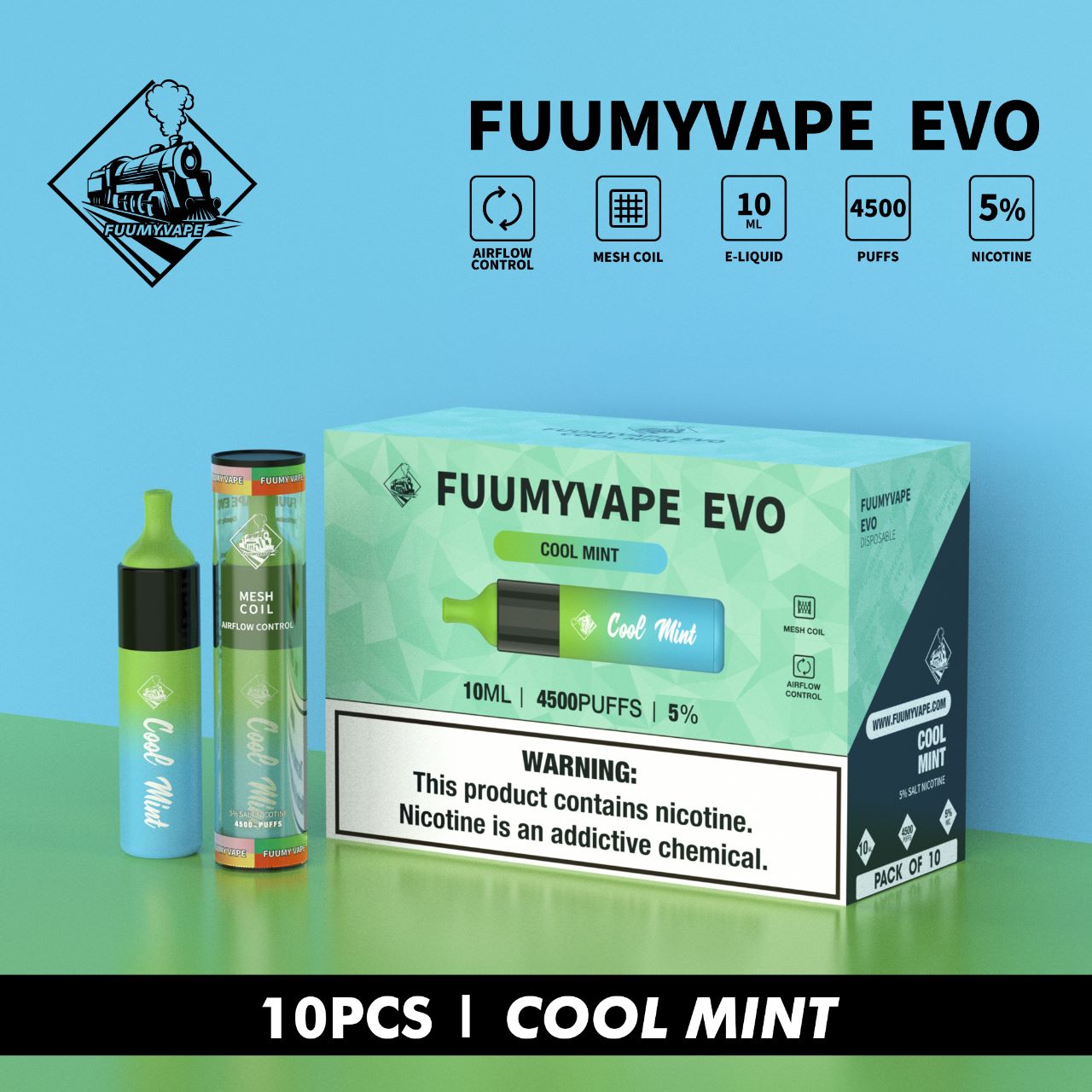 FUUMYVAPE EVO DISPOSABLE VAPE 4500 PUFFS IN DUBAI