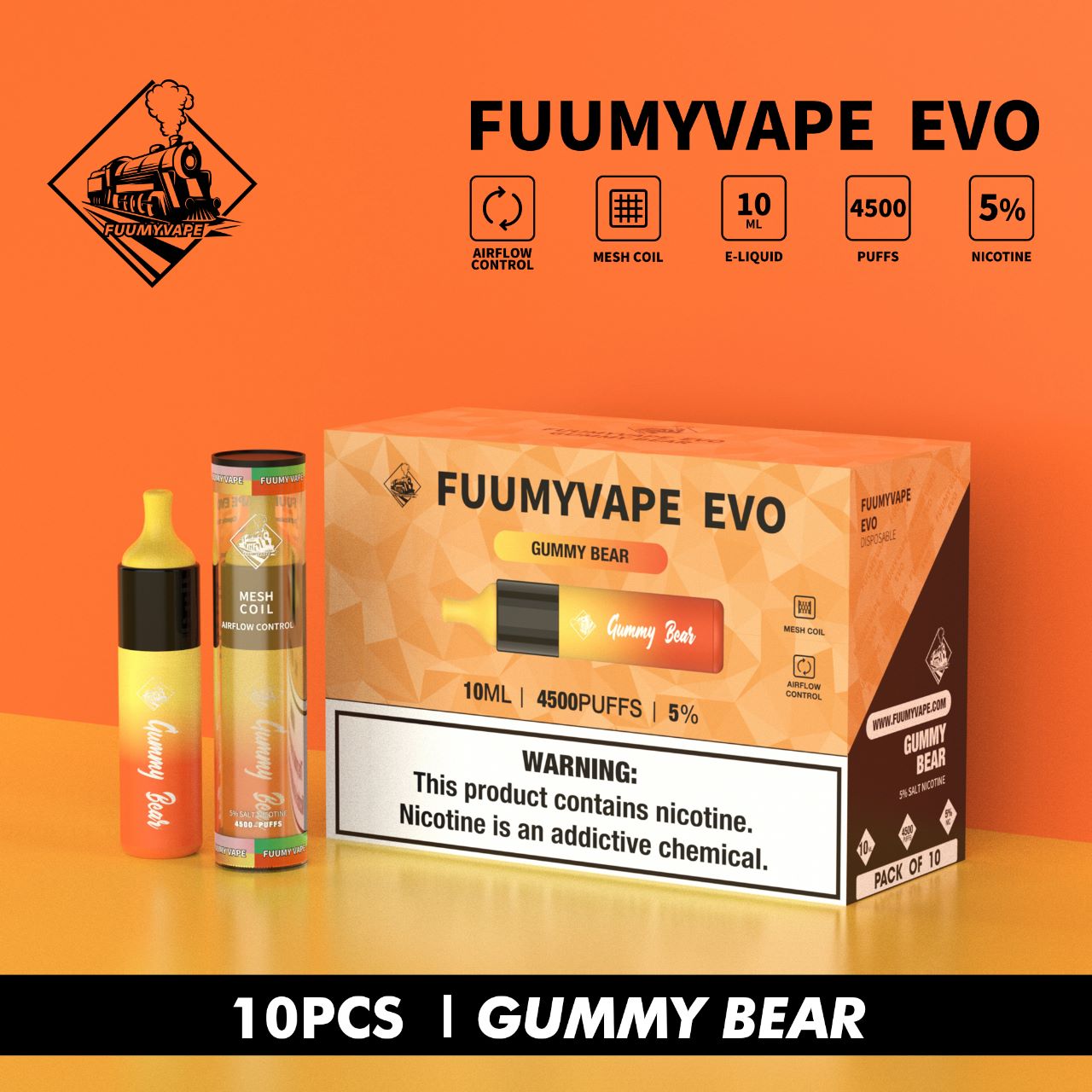 FUUMYVAPE EVO DISPOSABLE VAPE 4500 PUFFS IN DUBAI