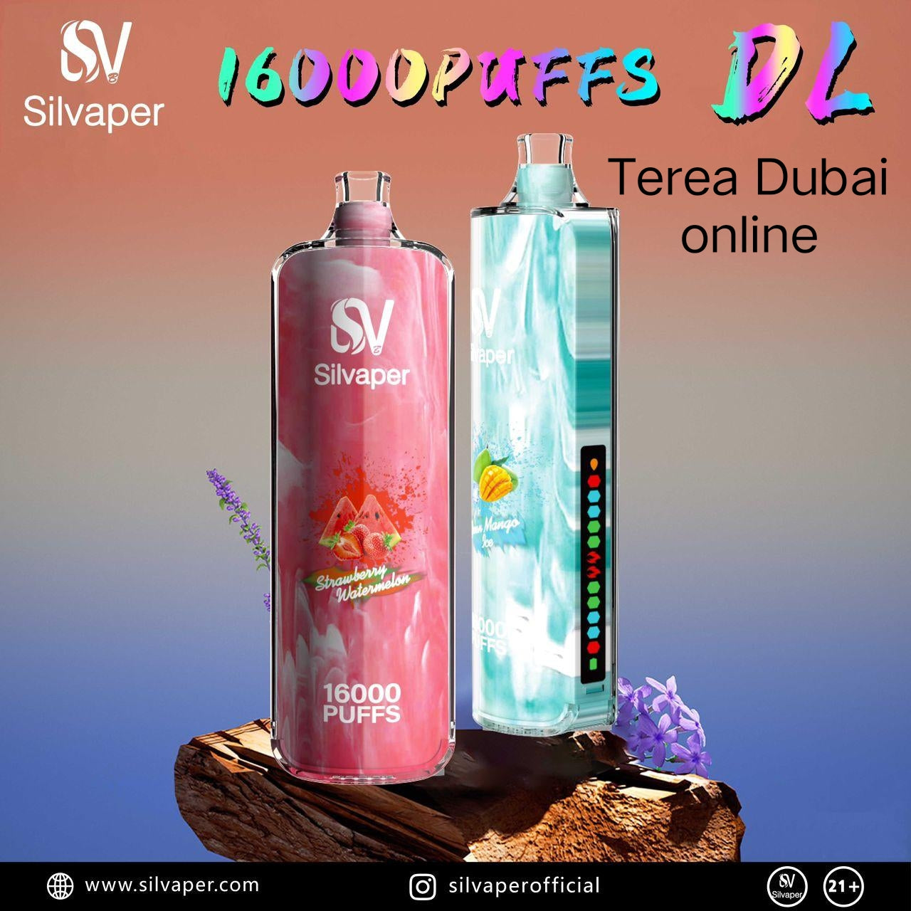 Best Offer Silvaper DTL Shisha 16000 Puffs 5p Combo Rechargeable Disposable Vape