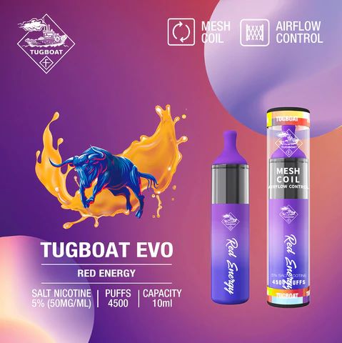 TUGBOAT EVO 4500 Puffs DISPOSABLE VAPE IN UAE
