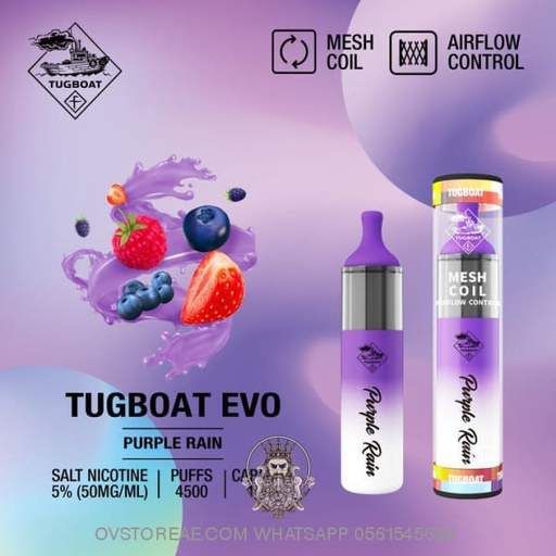 TUGBOAT EVO 4500 Puffs DISPOSABLE VAPE IN UAE