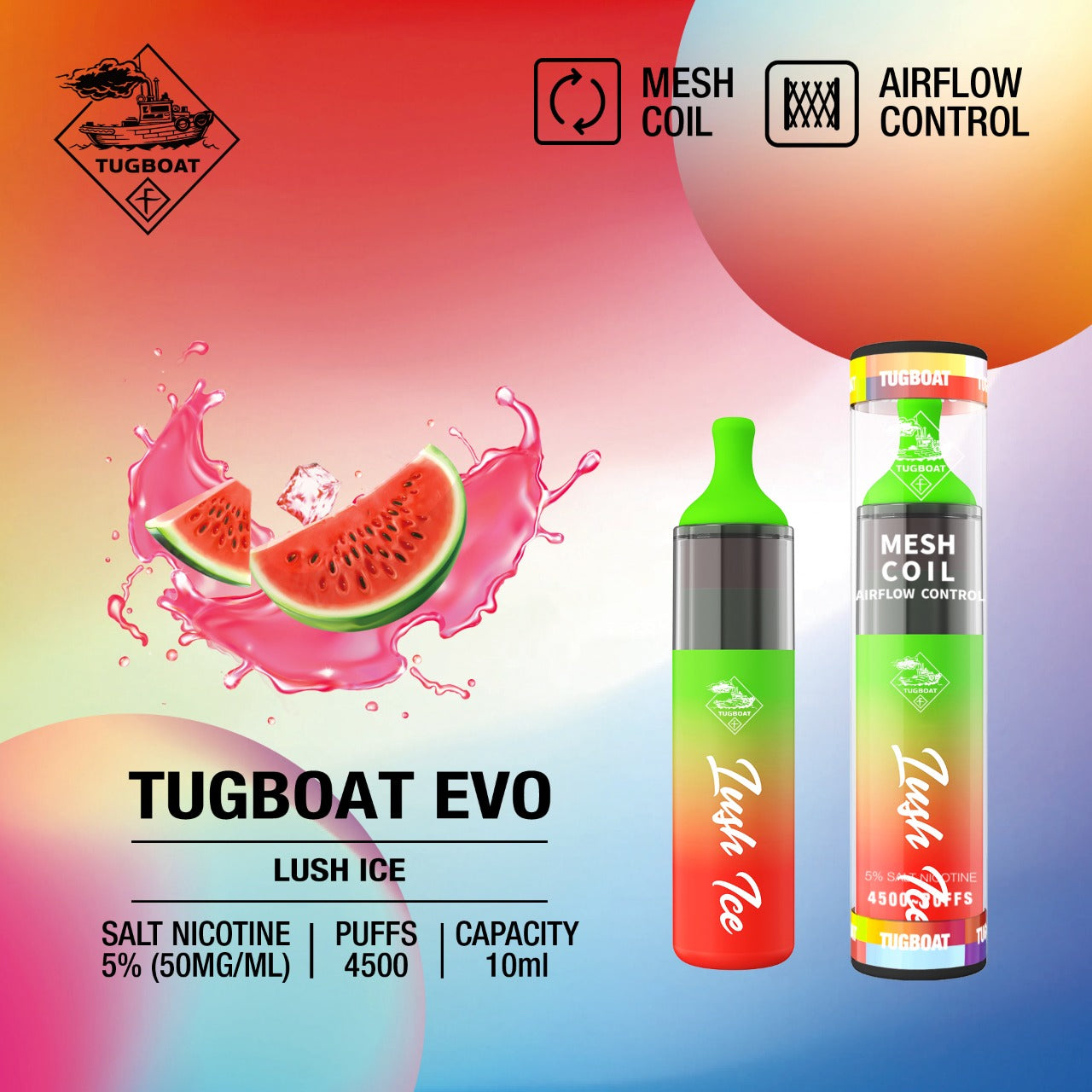 TUGBOAT EVO 4500 Puffs DISPOSABLE VAPE IN UAE