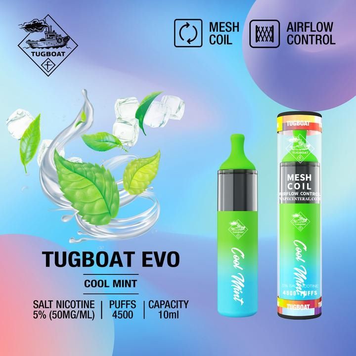 TUGBOAT EVO 4500 Puffs DISPOSABLE VAPE IN UAE