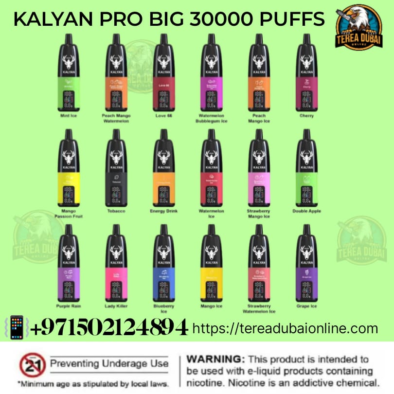 Kalyan Pro Big 30000 Puffs Disposable Vape – 50mg in Dubai