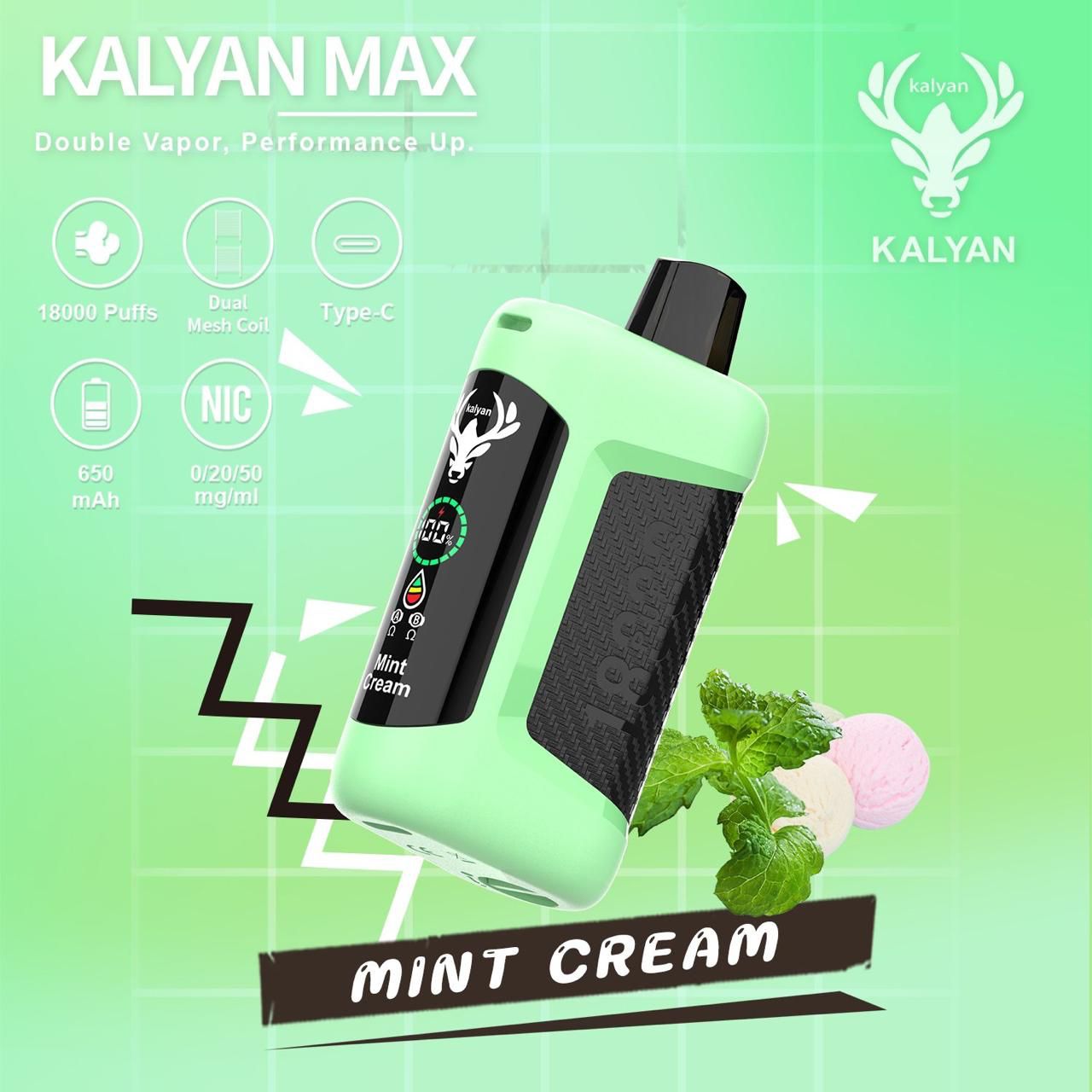 Kalyan Max 18000 Puffs Rechargeable Disposable Vape In UAE