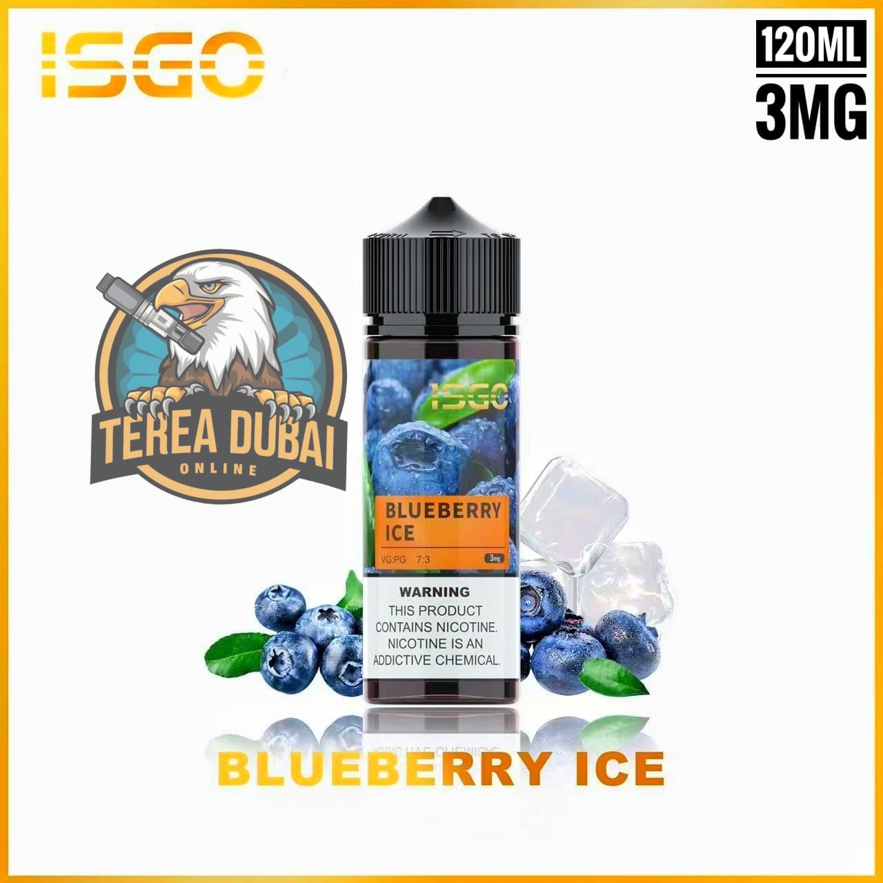 ISGO 120ML E LIQUID 3MG ALL FLAVORS IN UAE