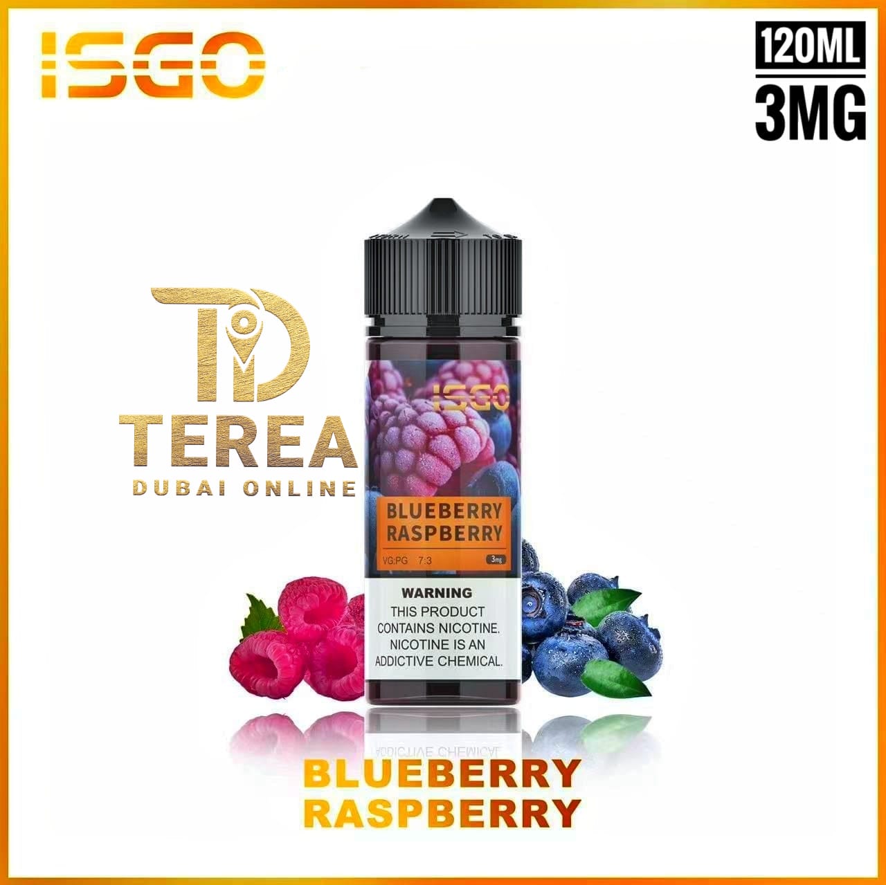 ISGO 120ML E LIQUID 3MG ALL FLAVORS IN UAE