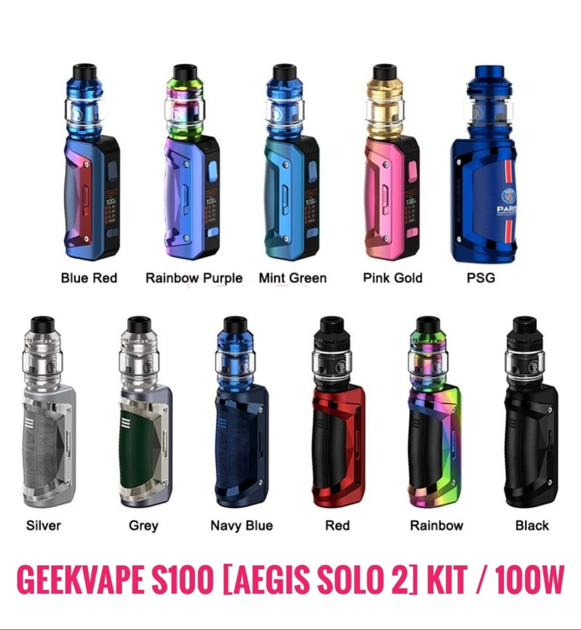 Geek Vape S100 Aegis Solo 2 Kit - 100W Vape Mod Dubai