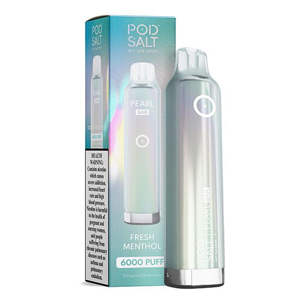 Pod Salt Bar 6000 vape, ice flavors, palate cleanser, zero fatigue vape, refreshing mint vape - Pod Salt Pearl Bar 6000 Puffs Disposable Vape in Dubai– Terea ...