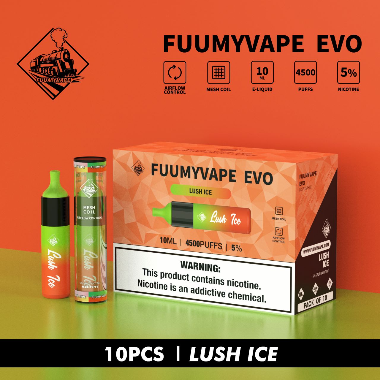 FUUMYVAPE EVO DISPOSABLE VAPE 4500 PUFFS IN DUBAI