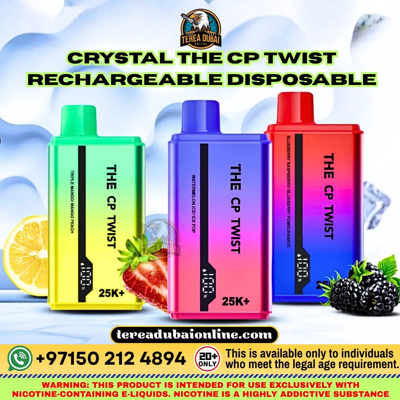 CP Twist 25K Disposable Vape Dual Flavor Twist Dubai UAE