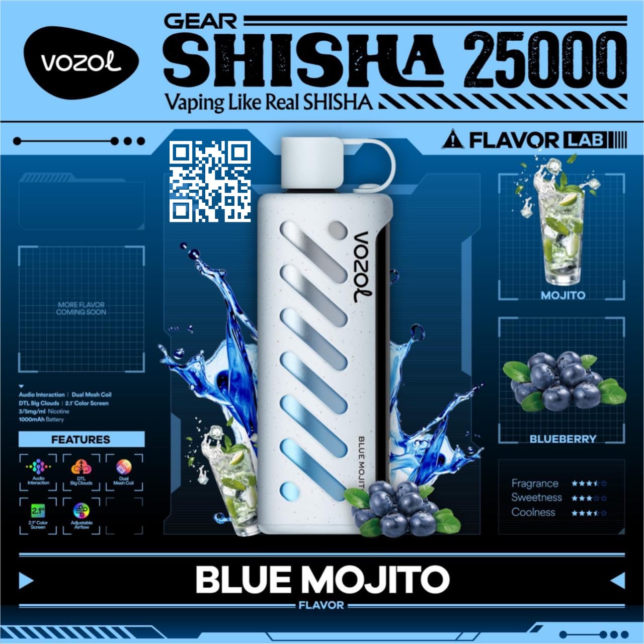 Vozol Gear Shisha 25000 Puffs Disposable Vape in UAE