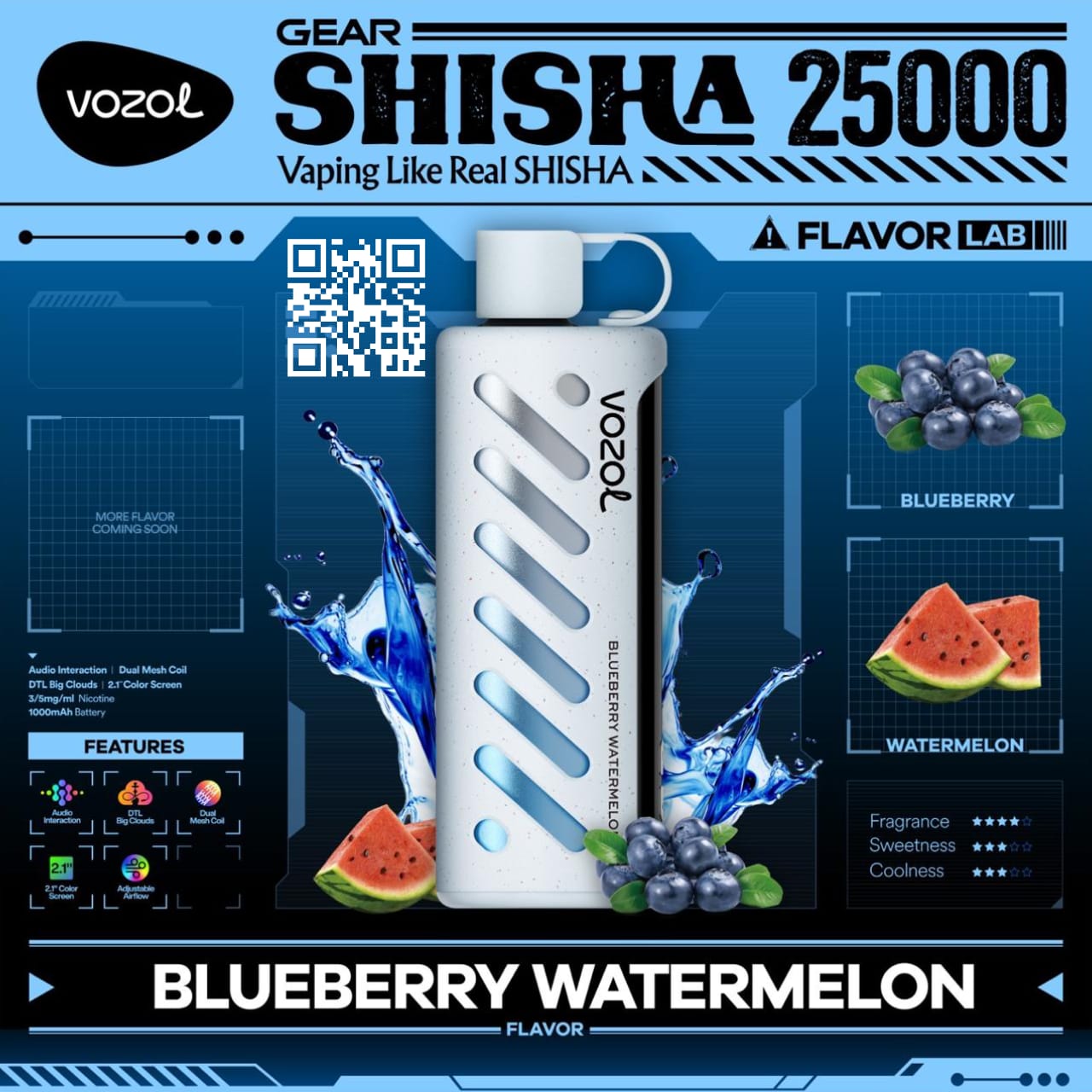 Vozol Gear Shisha 25000 Puffs Disposable Vape in UAE