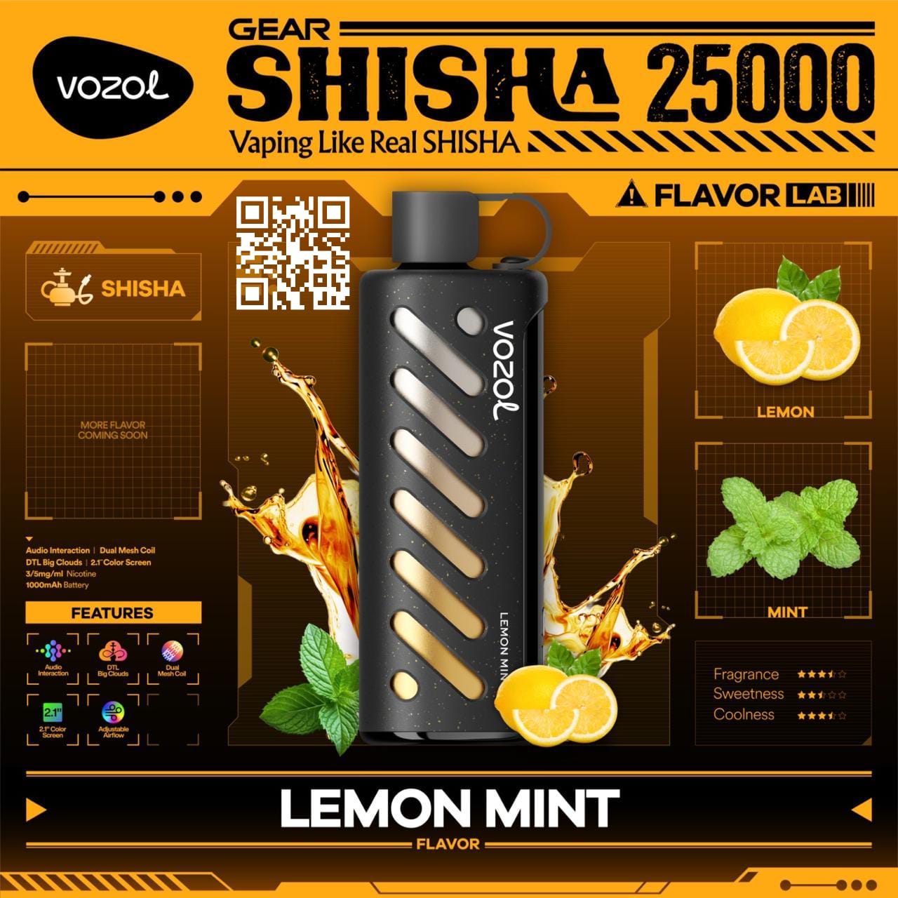 Vozol Gear Shisha 25000 Puffs Disposable Vape in UAE